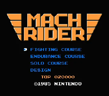 Mach Rider (Europe) (Virtual Console) screen shot title